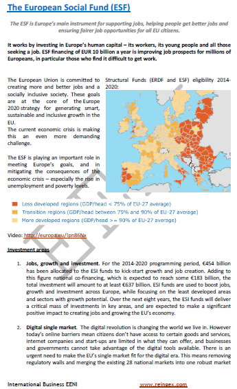 European Structural and Investment Funds (EU)