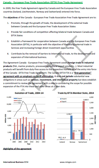Canada-EFTA Free Trade Agreement