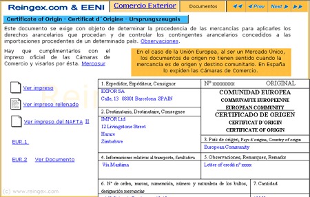 Documentos comercio exterior