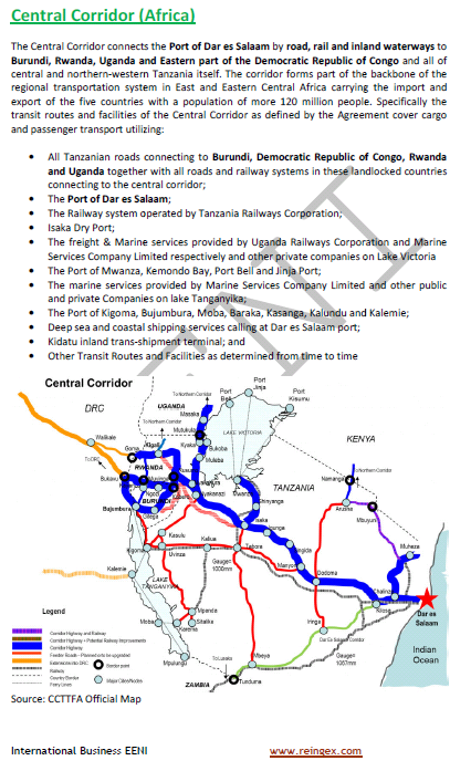 Corredor Central Africano: Burundi, Congo, Ruanda, Tanzania y Uganda. Curso transporte carretera