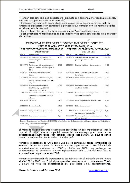 Acuerdo de Complementación Económica Nº65 Chile Ecuador