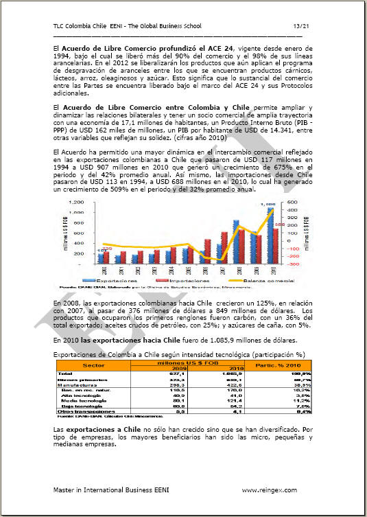 ColombiaChile Tratado de libre comercio