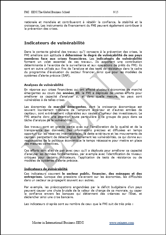 Fonds Monetaire International FMI
