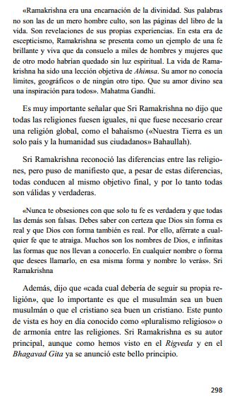 Libro Yoga de la Sabiduría: Sri Ramakrishna (Principio de Armonía entre Religiones)