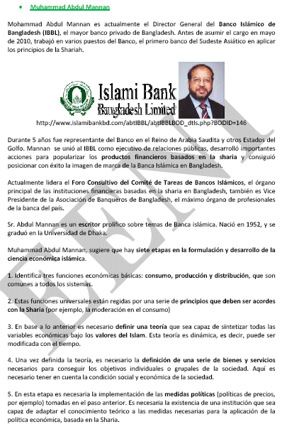 Mohammad Abdul Mannan. Banco Islámico de Bangladesh
