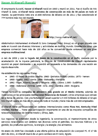 Nasser Al Kharafi Hombre de negocios kuwaití (Kuwait)