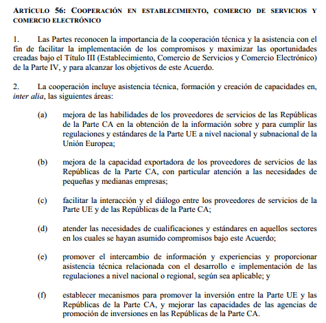 Acuerdo de Asociación Unión Europea-América Central (Costa Rica, El Salvador, Guatemala, Honduras, Nicaragua)