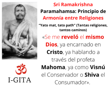 Sri Ramakrishna: practique: Hinduismo, Islamismo, Cristianismo