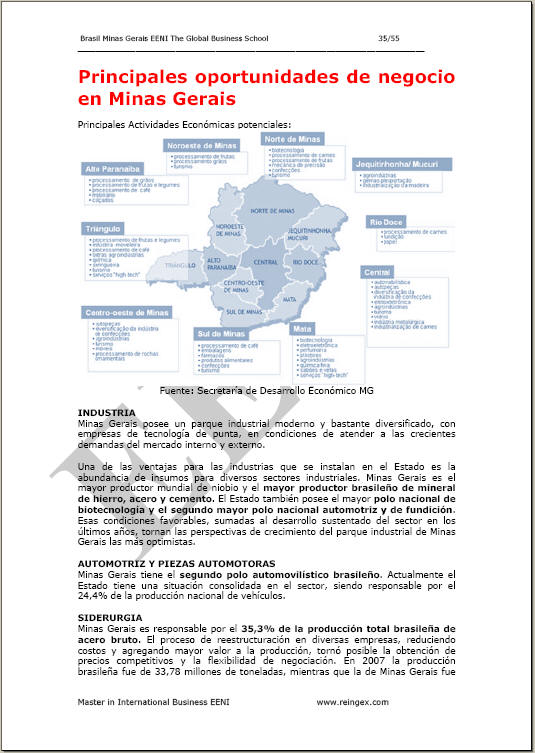 Comerç Exterior i negocis a Minas Gerais (Brasil)