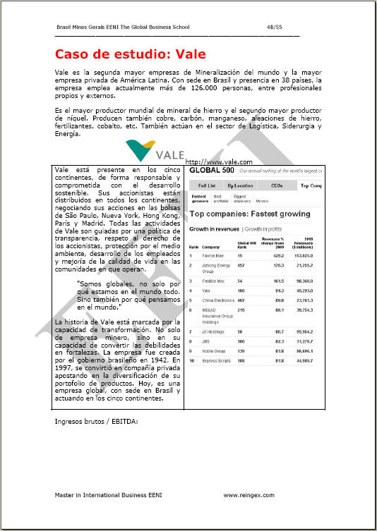 Brasil Vale Mineralització