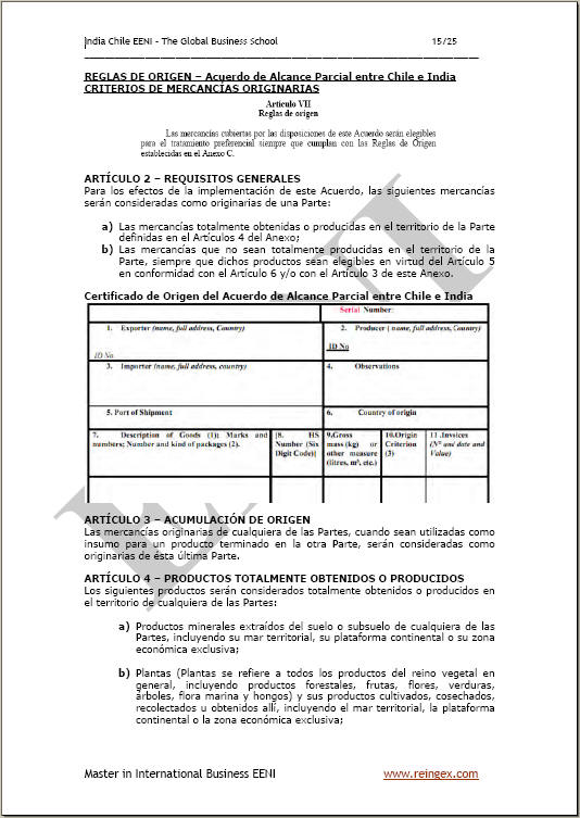 Xile-Índia Acord de comerç