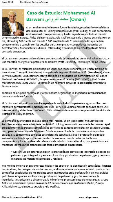 Doctor Mohammed Al Barwani (Empresari, Oman)