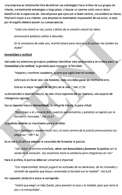 Zoroastrisme Ètica i Negocis