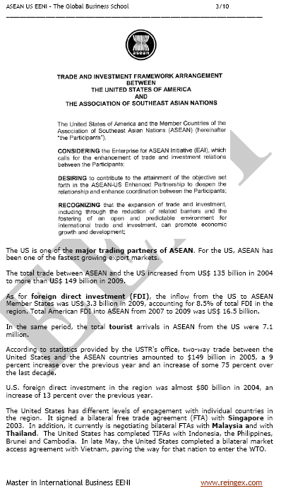 ASEAN-United States Free Trade Agreement (FTA) AI