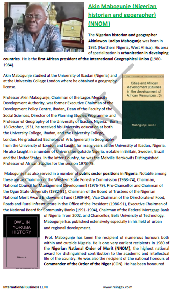 Akin Mabogunje Nigerian Historian