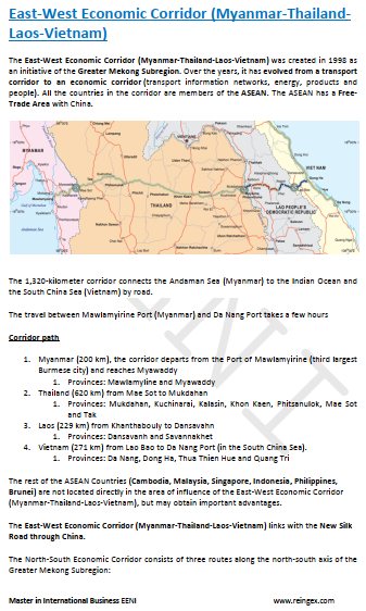 East-West Economic Corridor (Myanmar-Thailand-Laos-Vietnam)