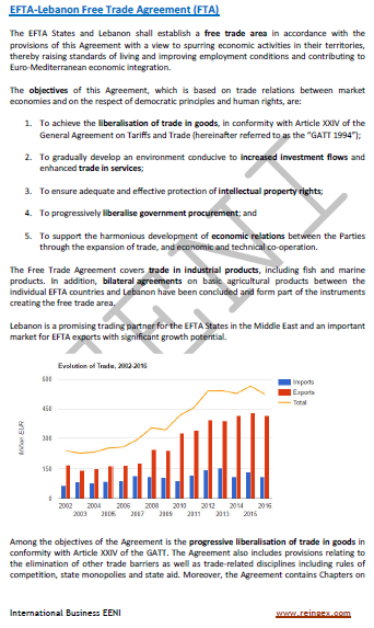 EFTA-Lebanon Free Trade Agreement