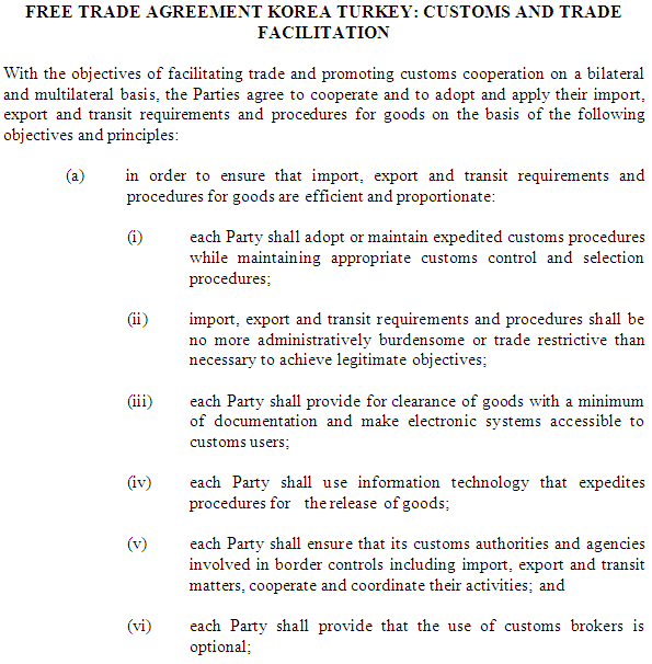 Turkey-Korea Free Trade Agreement