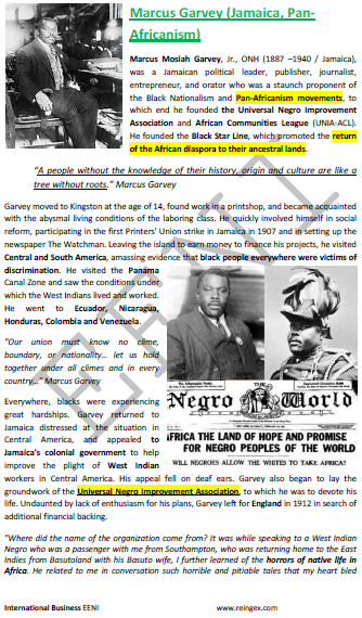Marcus Garvey, Jamaican Black Leader, Pan-Africanist vision