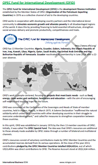 Fondo de la OPEP para el desarrollo internacional (Comercio Exterior)