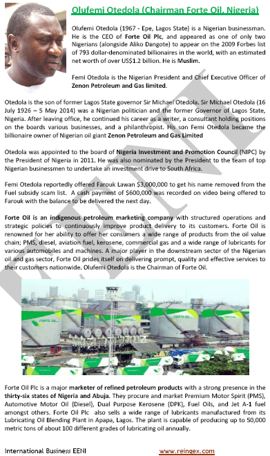 Olufemi Otedola, Nigerian Businessman and Philanthropist (Nigeria)