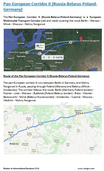 Pan-European Corridor II (Russia-Belarus-Poland-Germany)