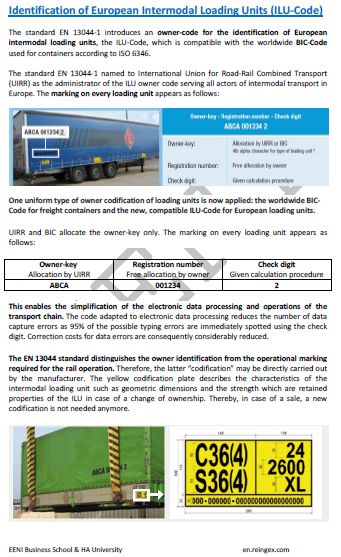 Road-Rail Combined Transport, Intermodal loading units. Swap body