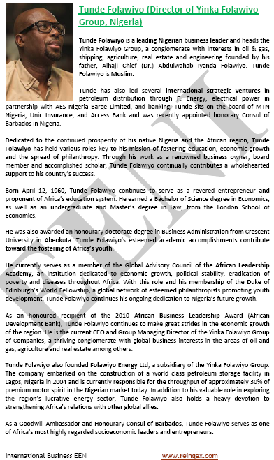 Tunde Folawiyo, Nigerian Businessman and Philanthropist, Yinka Folawiyo Group (Nigeria)