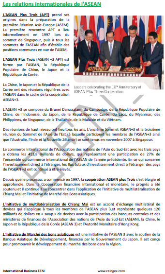 Relations internationales de l’Association des nations de l'Asie du Sud-est (ASEAN)