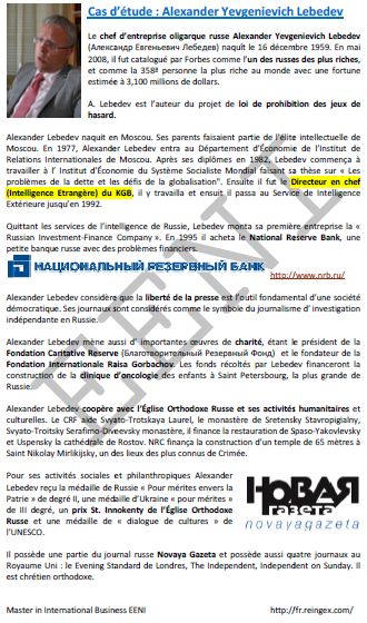 Alexander Lebedev, oligarque, philanthrope et chef d’entreprise russe orthodoxe (Russie)