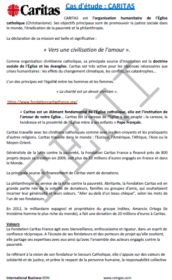 Catholicisme, Caritas