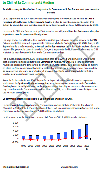 Accord de libre-échange Communauté andine-Chili