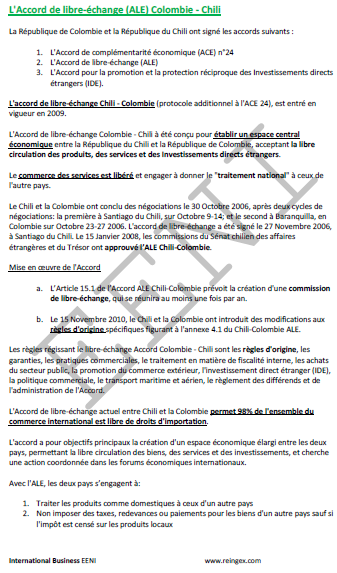 Accord de libre-échange Colombie-Chili