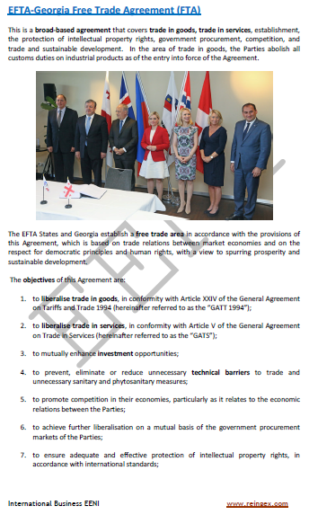 Association européenne de libre-échange (AELE)-Géorgie Accord de libre-échange