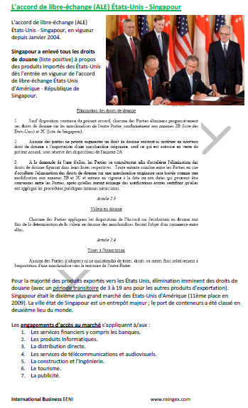 Accord de libre-échange États-Unis - Singapour