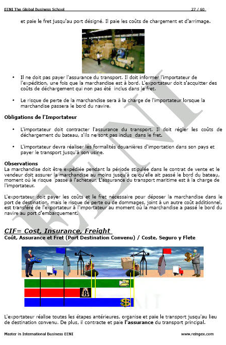 Incoterms® 2020 DPU DAP EXW FOB frais à bord CIF (Master Doctorat, commerce international)