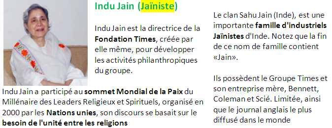 Indu Jain femme d’affaires jaïniste