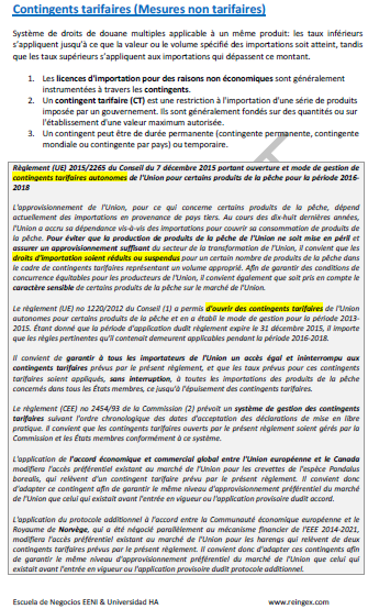 Licences d’importation, contingents tarifaires, interdictions (Mesures non tarifaires)