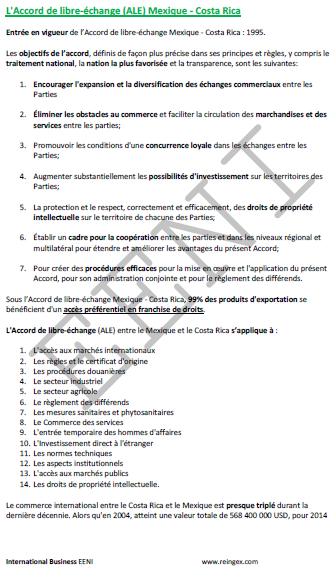Accord de libre-échange Mexique-Costa Rica