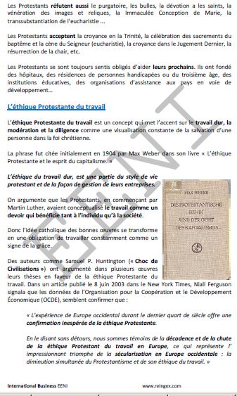 Protestantisme, affaires, étique