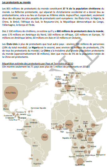 Les protestants au monde
