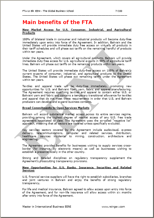 Amerika Serikat-Bahrain Perjanjian perdagangan bebas