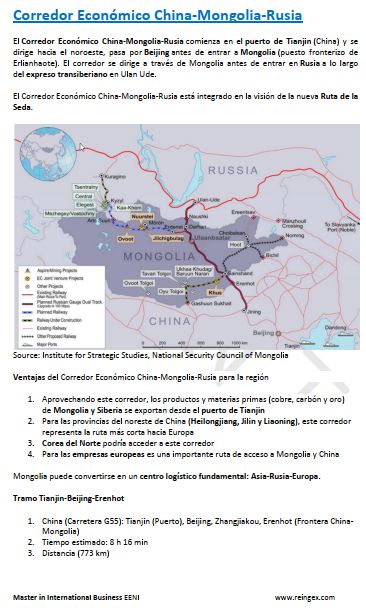 Corredor Económico China-Mongolia-Rusia, Nueva Ruta de la Seda