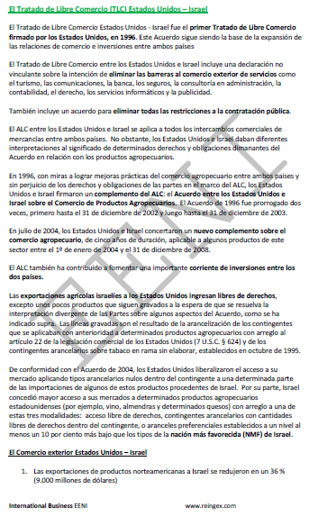 Tratado de libre comercio Estados Unidos-Israel