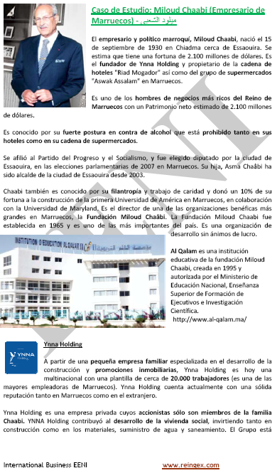 Miloud Chaabiempresario marroquí musulmán (Marruecos) Grupo empresarial Ynna Holding (hoteles, supermercados)