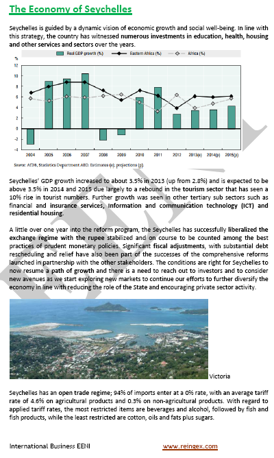 Comercio internacional y negocios en las Seychelles