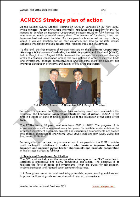 Strategia della cooperazione economica di Mekong (ACMECS)