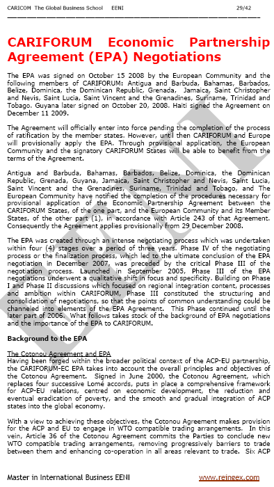 CARIFORUM Unione europea