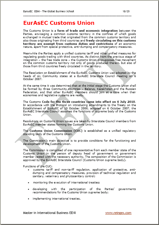 Comunità economica eurasiatica (EurAsEC)