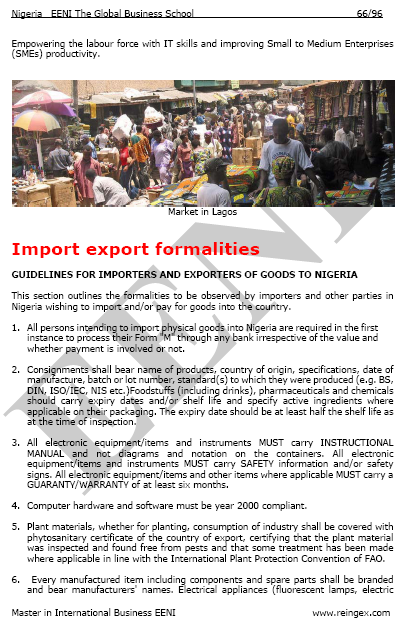 Nigeria importazione esportazione